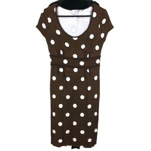 Boden Brown & White Polka Dot Dress